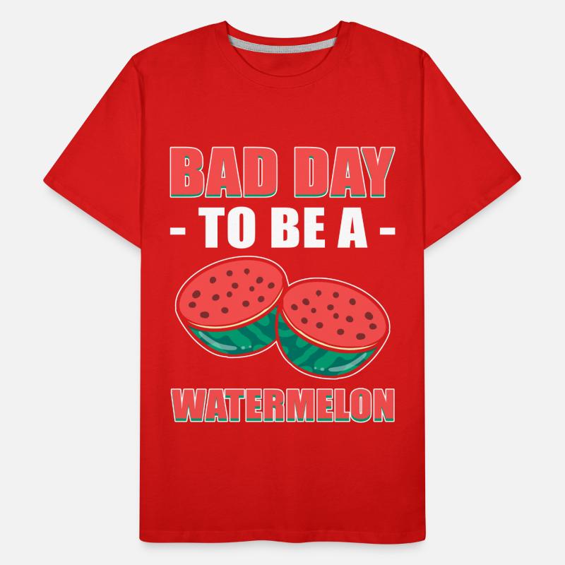 Pastèque Fruit Été Pastèque Tranche Verte T-shirt bio Premium Homme