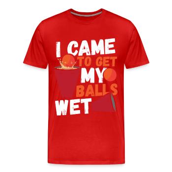 Beer Pong Beer Party Team Player Ping-Pong - T-shirt bio Premium Homme - rouge - Devant - Damien (186cm)
