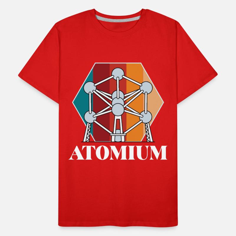 Atomium Atomic nucleus Brussels Science for Ph Men's Premium Organic T-Shirt