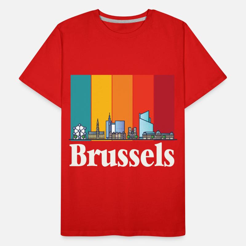 Bruxelles Atomium Atomic Nucleus Science of Physics T-shirt bio Premium Homme