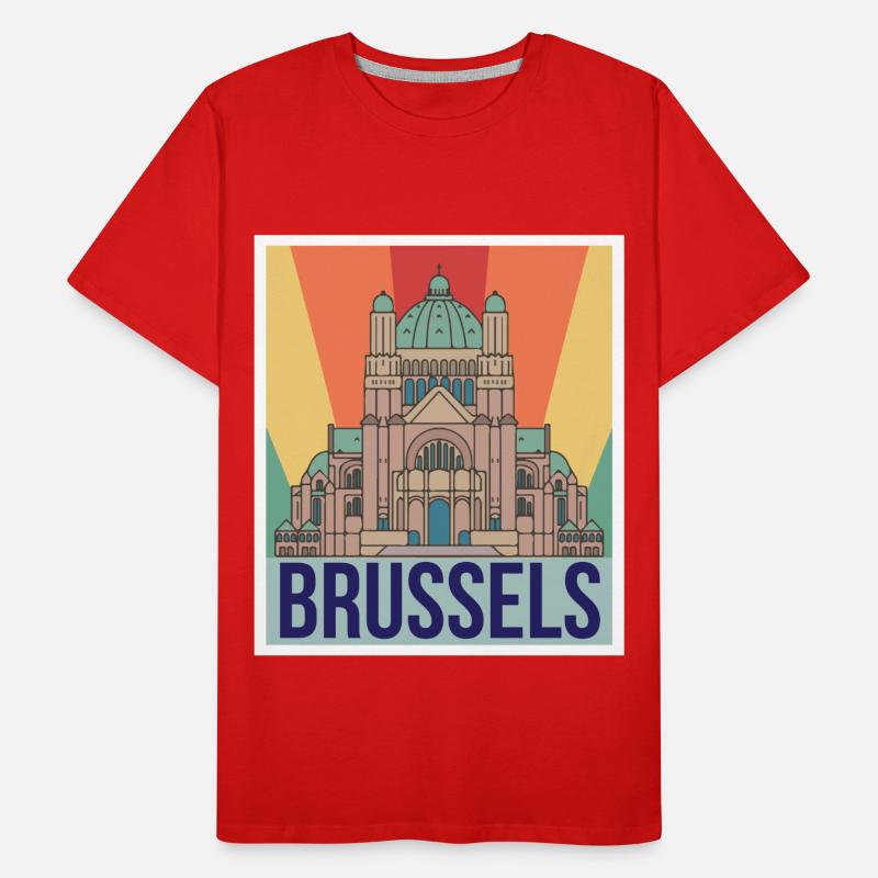 Brussels Science Atomic nucleus Physics Atomic physicist Men's Premium Organic T-Shirt