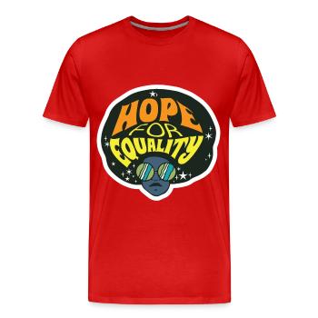 Schwarze Gleichheit Schwarzer Geschichtsmonat Mela - Männer Premium Bio T-Shirt - Rot - Vorne - Damien (186cm)