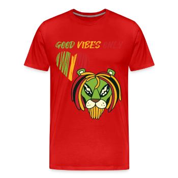 Jamaïque Alien Reggae Souvenir Rasta Musique Rastafar - T-shirt bio Premium Homme - rouge - Devant - Damien (186cm)