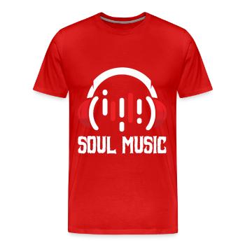 Casque Soul Music Lover Afro Soul Musi - T-shirt bio Premium Homme - rouge - Devant - Damien (186cm)