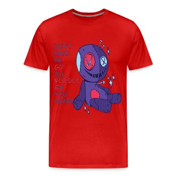 Voodoo to you! Creepy Halloween witchcraft - Men's Premium Organic T-Shirt - red - Front - Damien (186cm)