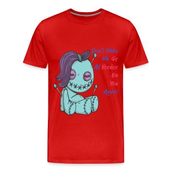 Go Voodoo On You Zombie Voodoo Doll Halloween Hex - Men's Premium Organic T-Shirt - red - Front - Damien (186cm)