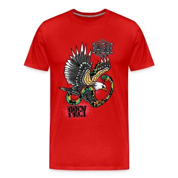 Falke Scharfe Objekte Falknerei Adler Habicht Falk - Männer Premium Bio T-Shirt - Rot - Vorne - Damien (186cm)
