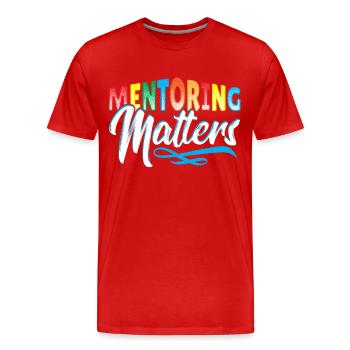 Mentor Mentoring Motivations-Lehrer Stark Bestimmt - Männer Premium Bio T-Shirt - Rot - Vorne - Damien (186cm)