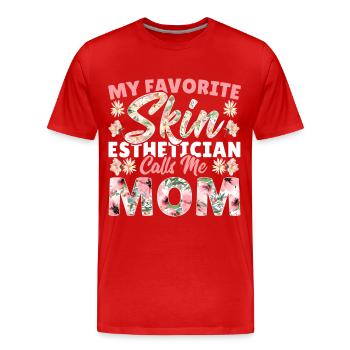Esthéticienne Esthétique Cosmétiques Cils Microb - T-shirt bio Premium Homme - rouge - Devant - Damien (186cm)