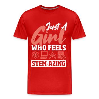 Steminist Science Technologie Droits des femmes - T-shirt bio Premium Homme - rouge - Devant - Damien (186cm)