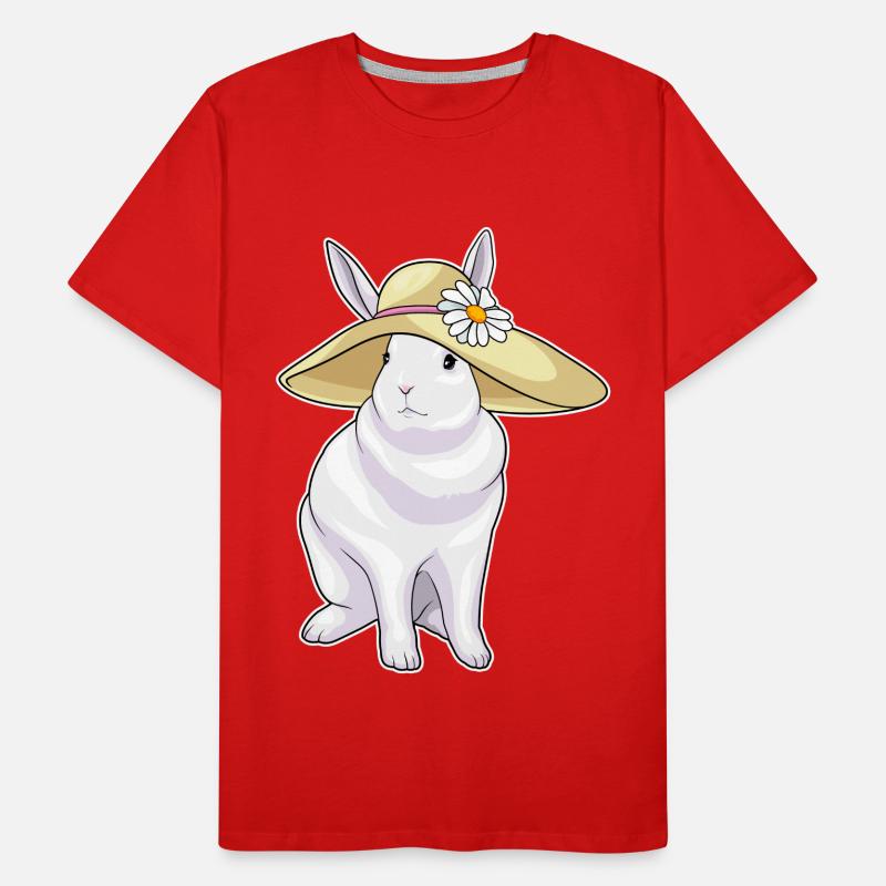 Rabbit Hat Flower Men's Premium Organic T-Shirt