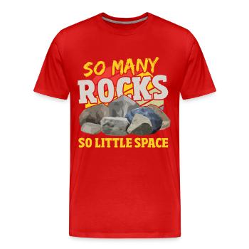 Mineralien Steine Forschung Geologie - Männer Premium Bio T-Shirt - Rot - Vorne - Damien (186cm)