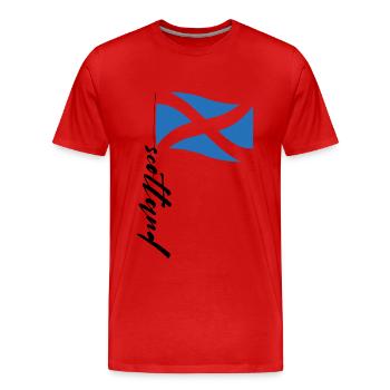 Schottland Flagge Schottisch - Männer Premium Bio T-Shirt - Rot - Vorne - Damien (186cm)