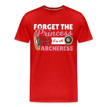 Archer Tir à l’arc Archer - T-shirt bio Premium Homme - rouge - Devant - Damien (186cm)