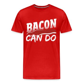 Bacon Jambon Oeufs Porc - T-shirt bio Premium Homme - rouge - Devant - Damien (186cm)