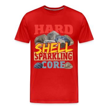 Mineralien Steine Forschung Geologie - Männer Premium Bio T-Shirt - Rot - Vorne - Damien (186cm)