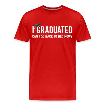 J’ai obtenu mon diplôme de maîtrise - T-shirt bio Premium Homme - rouge - Devant - Damien (186cm)