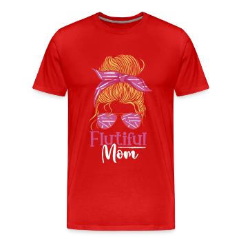 Flutiful Mom Flute Mom Marching Band - Männer Premium Bio T-Shirt - Rot - Vorne - Damien (186cm)