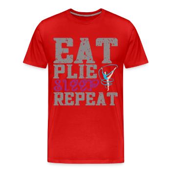 Ballet Danseuse Ballet Ballerine - T-shirt bio Premium Homme - rouge - Devant - Damien (186cm)