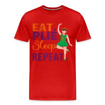 Ballet Danseuse Ballerina Ballet - T-shirt bio Premium Homme - rouge - Devant - Damien (186cm)