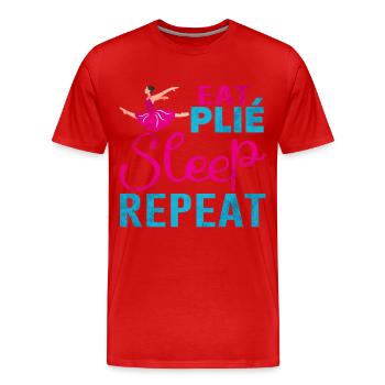 Ballet Danseuse Ballerina Ballet - T-shirt bio Premium Homme - rouge - Devant - Damien (186cm)