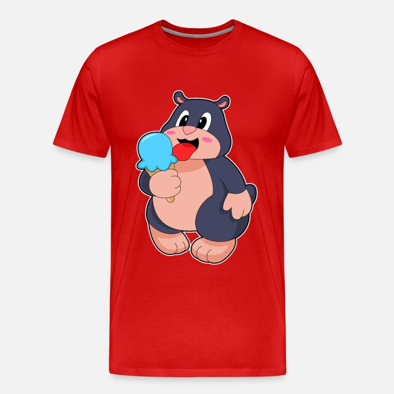 Crème glacée Mole Waffle - T-shirt bio Premium Homme - rouge