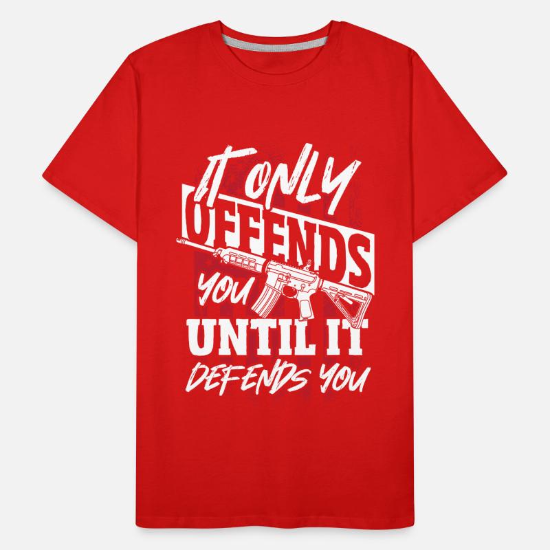 It Only Offends You til It Defends U 2nd Amendment Men's Premium Organic T-Shirt