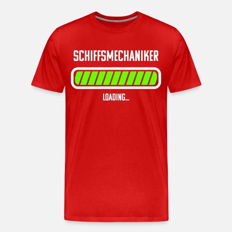 Schiffsmechaniker Beruf Loading Ladebalken - Männer Premium Bio T-Shirt - Rot