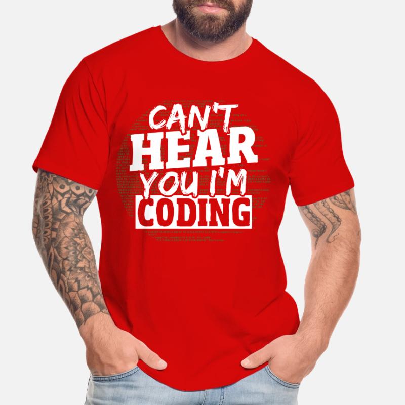 Can't Hear You I'm Coding Programming Programmer Männer Premium Bio T-Shirt