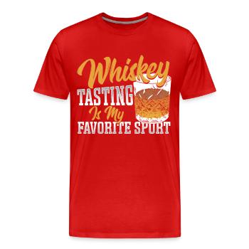 Whiskey Tasting Is My Favorite Sport Whiskey - Männer Premium Bio T-Shirt - Rot - Vorne - Damien (186cm)