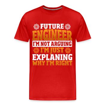 Future Engineer Mechanical Engineering Mechanical - Men's Premium Organic T-Shirt - red - Front - Damien (186cm)