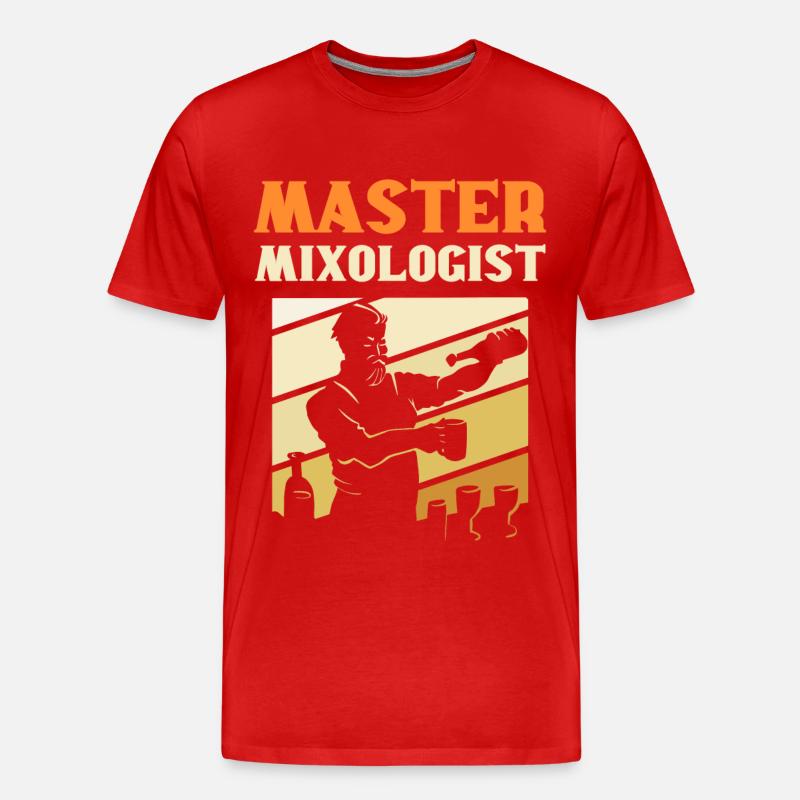 Master Mixologist Bartender Barkeeper - Männer Premium Bio T-Shirt - Rot