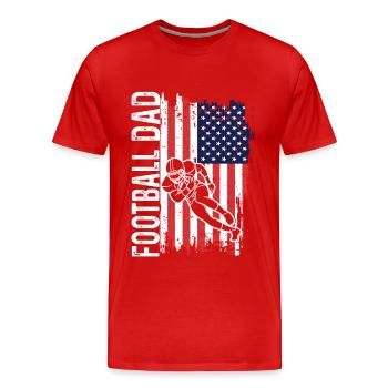 Footballer Vater Dad Football Player Geschenk - Männer Premium Bio T-Shirt - Rot - Vorne - Damien (186cm)