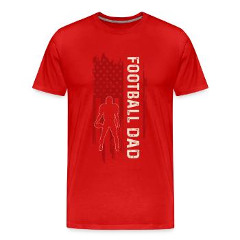 Footballer Vater Dad Football Player Geschenk - Männer Premium Bio T-Shirt - Rot - Vorne - Damien (186cm)