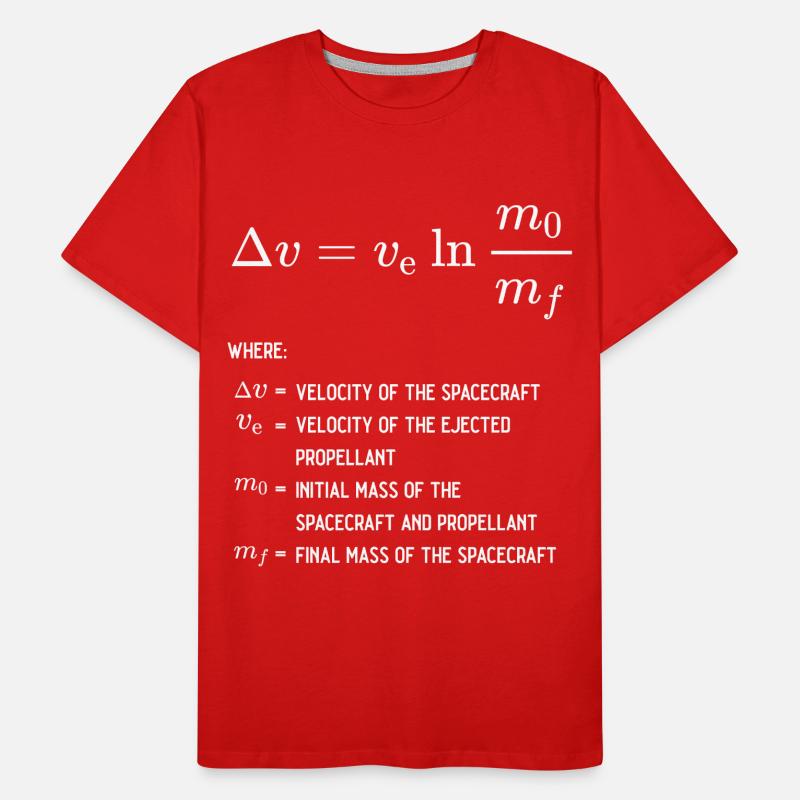 Rocket Equation Physics Rocket Science Physicist Men's Premium Organic T-Shirt