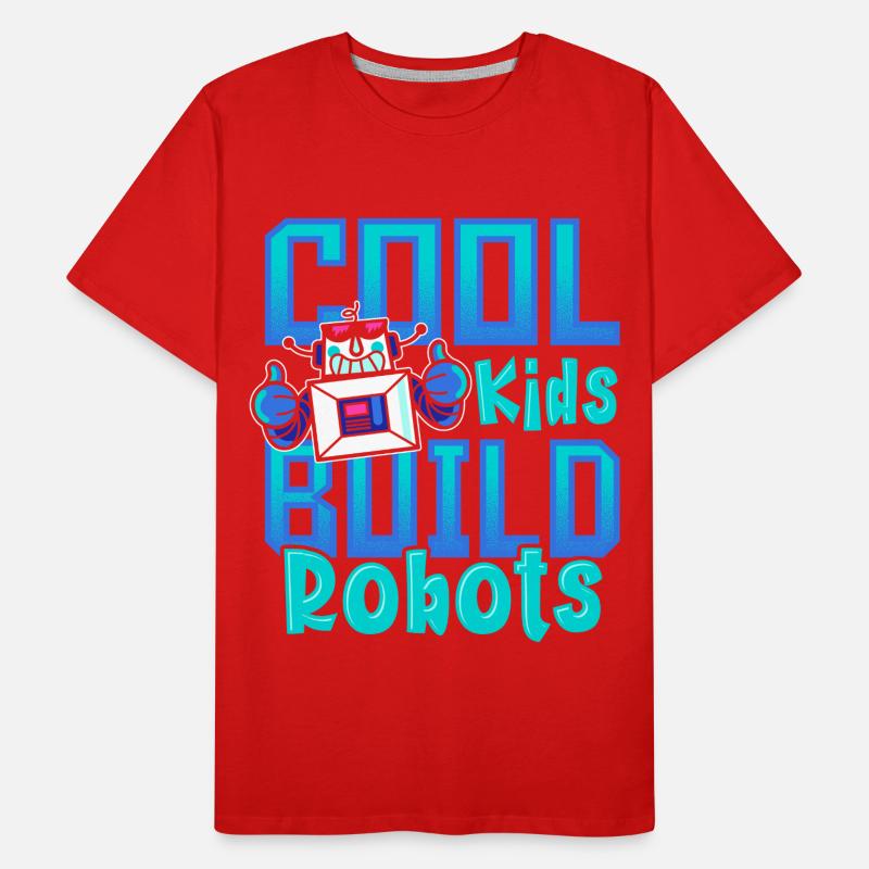 Cool Kids Build Robots Robotics Robot Männer Premium Bio T-Shirt