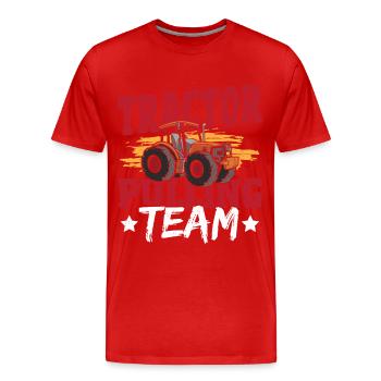 Tracteur Equipe de traction de tracteur Tracteur de traction Tracteur - T-shirt bio Premium Homme - rouge - Devant - Damien (186cm)