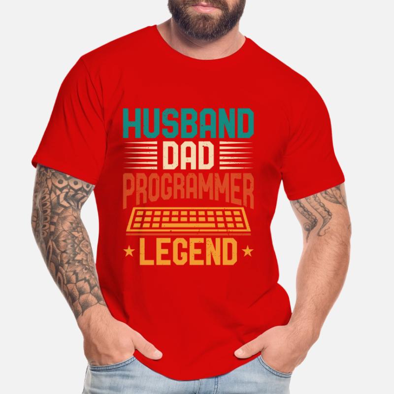 Husband Dad Programmer Legend Coder Programmierer Männer Premium Bio T-Shirt