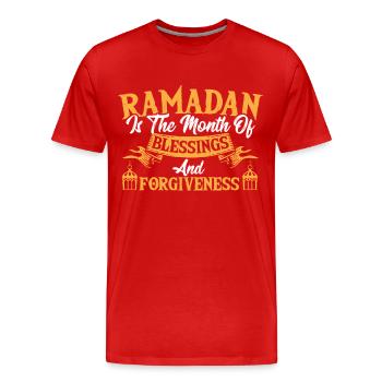 Ramadan Ramadan Mubarak Slamish Eid Mubarak - T-shirt bio Premium Homme - rouge - Devant - Damien (186cm)