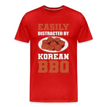 Barbecue coréen Asiatique - T-shirt bio Premium Homme - rouge - Devant - Damien (186cm)