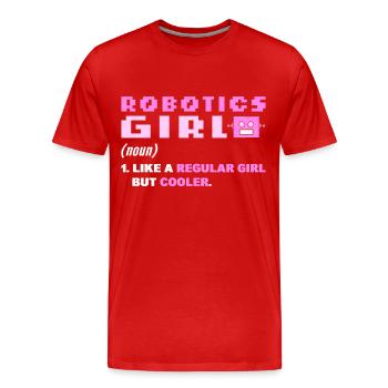 Robotique Robot robotique Construction Saison Robot - T-shirt bio Premium Homme - rouge - Devant - Damien (186cm)