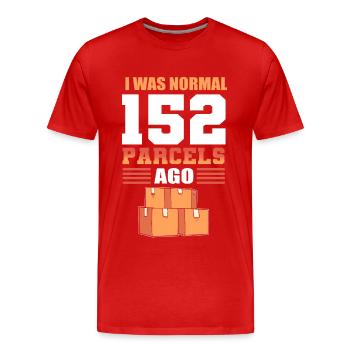 Travailleurs des postes Facteurs Postes - T-shirt bio Premium Homme - rouge - Devant - Damien (186cm)