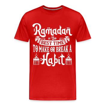 Ramadan Ramadan Mubarak islamisch Muslim Eid - Männer Premium Bio T-Shirt - Rot - Vorne - Damien (186cm)