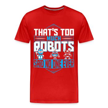 Robotique Robotique Robot Bioingénierie numérique - T-shirt bio Premium Homme - rouge - Devant - Damien (186cm)