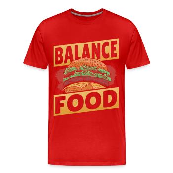 Hamburg Fast Food Burger Cheeseburger - T-shirt bio Premium Homme - rouge - Devant - Damien (186cm)