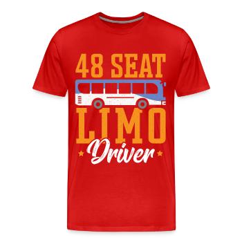 48 Limo Driver Bus Driver School Bus Driver - Männer Premium Bio T-Shirt - Rot - Vorne - Damien (186cm)