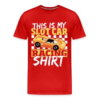 Slot Car Racing Slot Car Race Slot Car Racing - T-shirt bio Premium Homme - rouge - Devant - Damien (186cm)