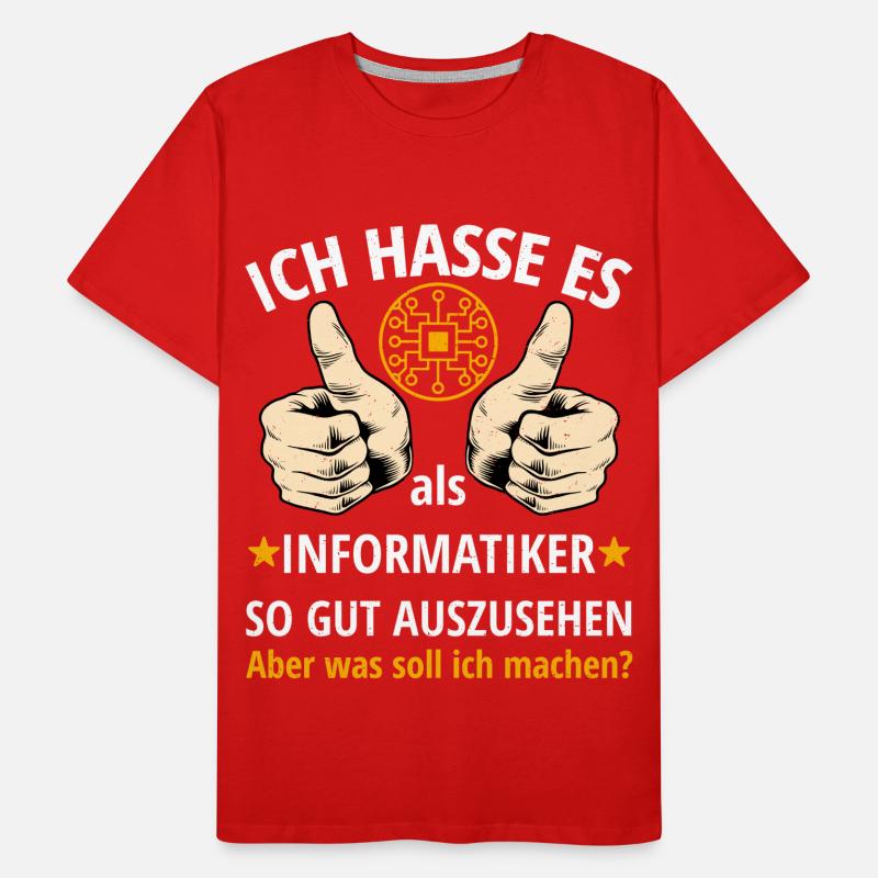 Informatiker Spruch Lustig Programmierer Männer Premium Bio T-Shirt