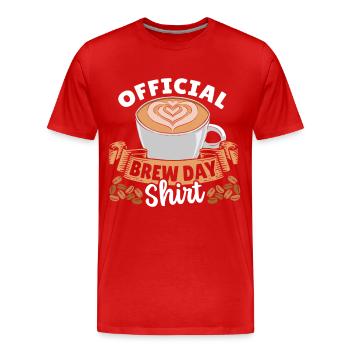 Barista Coffee Espresso Caféine Café - T-shirt bio Premium Homme - rouge - Devant - Damien (186cm)