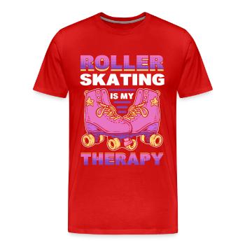 Rollschuhlaufen Roller-Derby Rollschuhfahren Sport - Männer Premium Bio T-Shirt - Rot - Vorne - Damien (186cm)